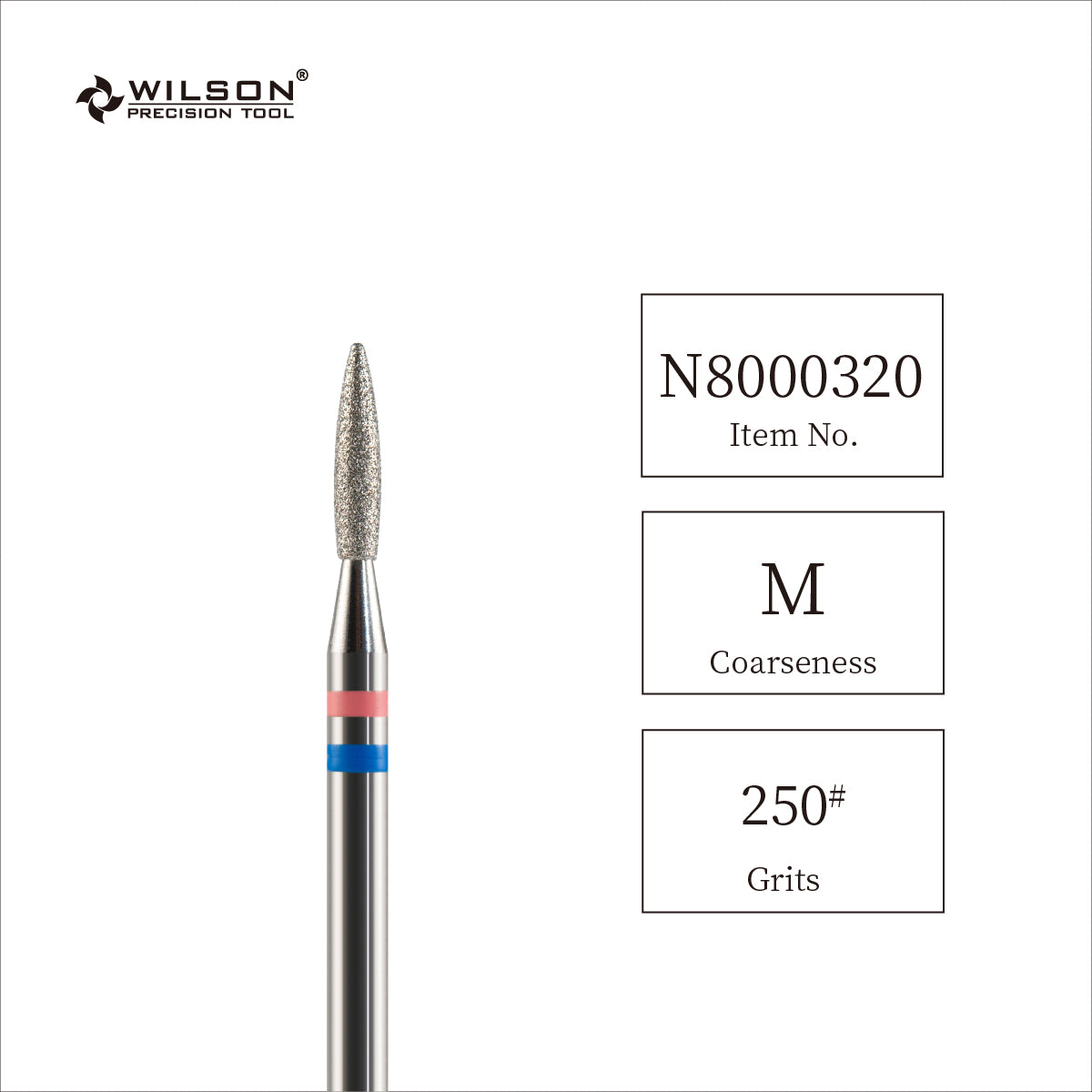 WILSON φ1.8 천연다이아몬드비트 - φ1.8 횃불형네일 드릴 비트