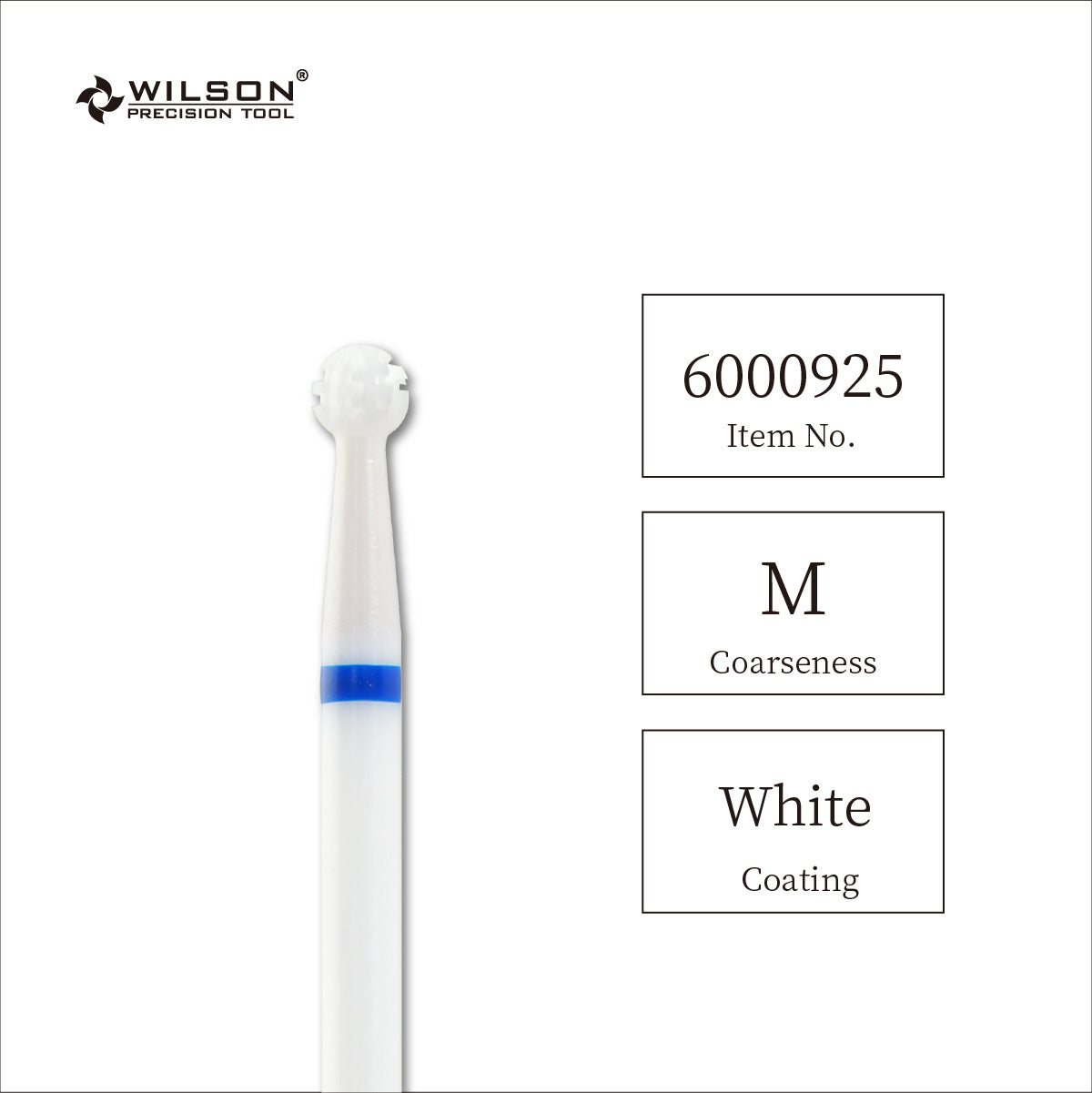 WILSON φ3.0 구형 풋 네일 드릴 비트（흰색 세라믹형）