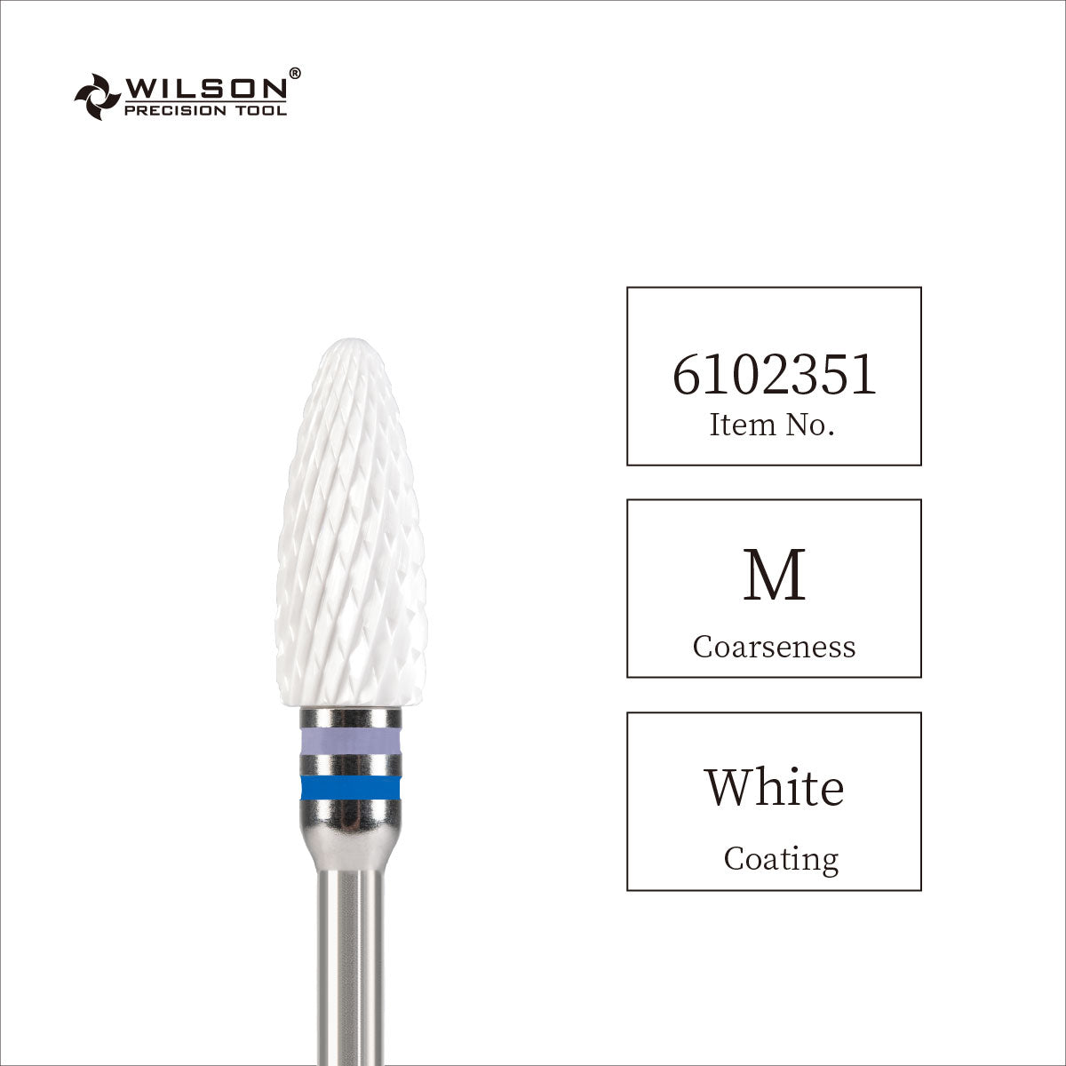 WILSON φ6.0 복합 세라믹 아치형 라운드 네일 드릴 비트