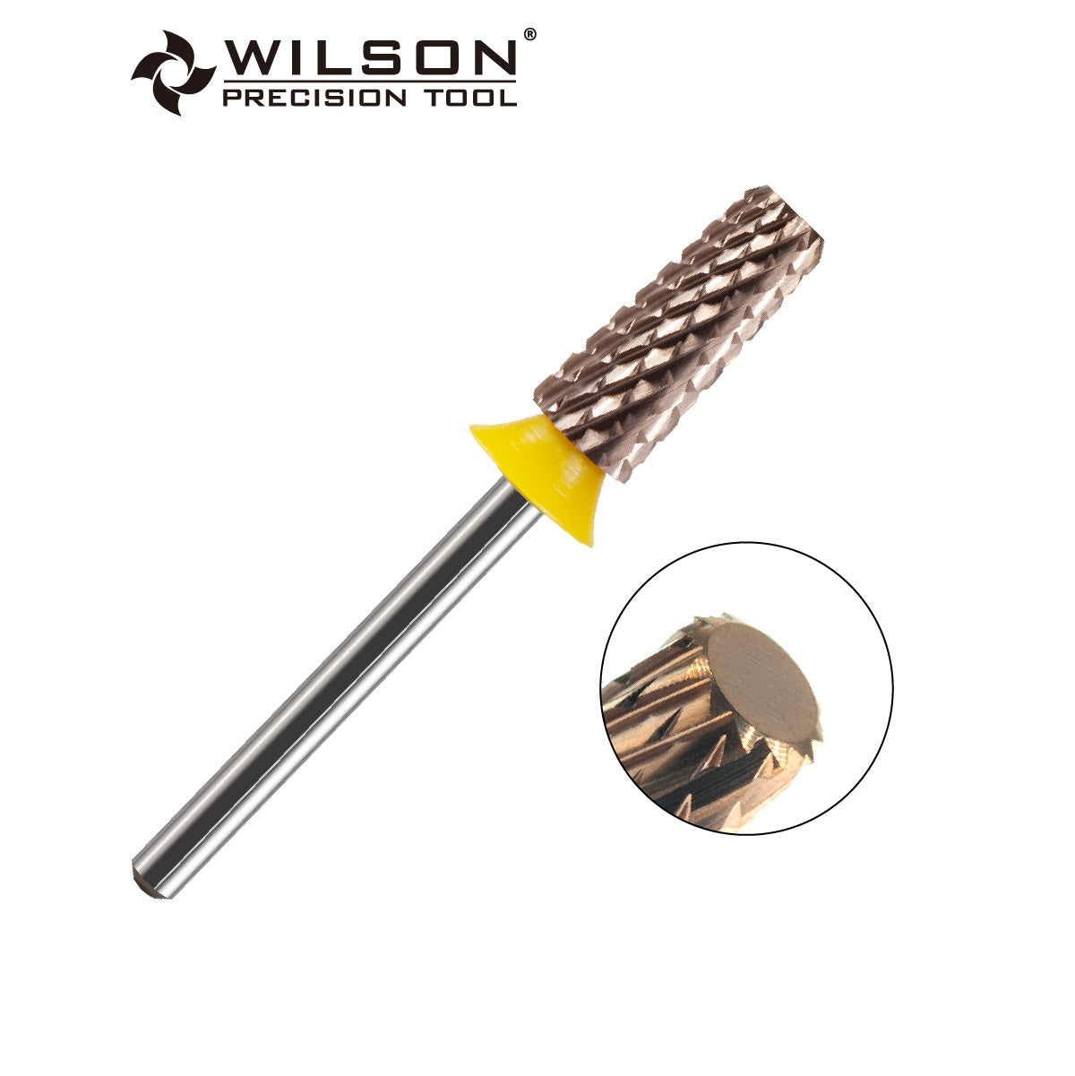 WILSON φ5.35 테이퍼 플랫 헤드(모따기) 네일 드릴 비트（브론즈 톤 시리즈）