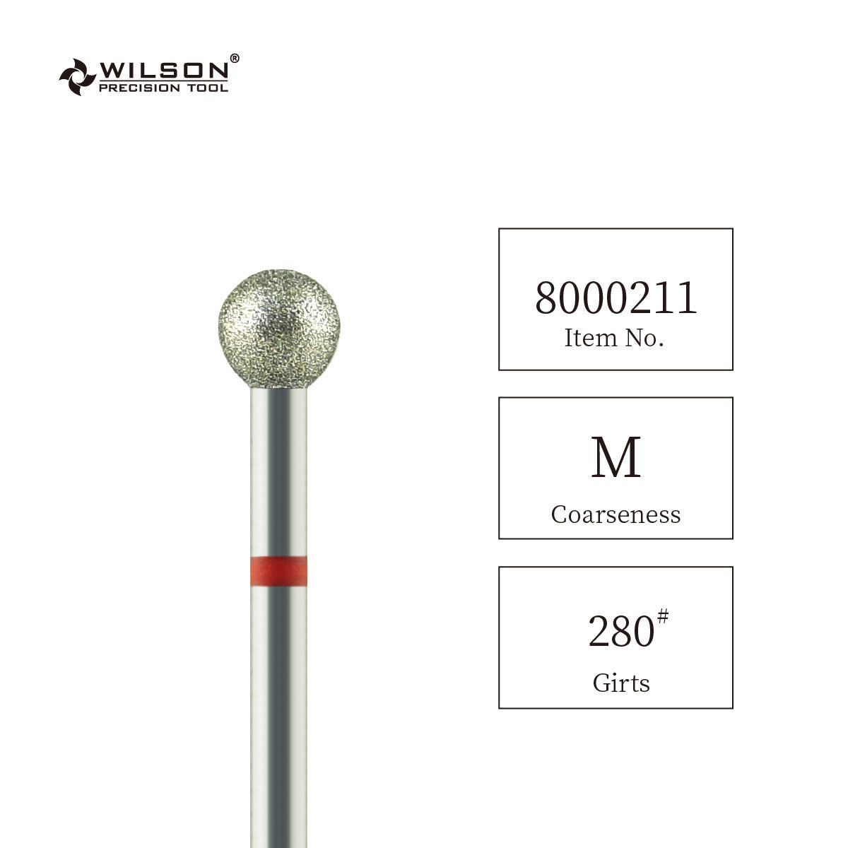 WILSON  φ5.0 구형네일드릴 비트（네일 주변 각질(큐티클) 연마 및 정리）