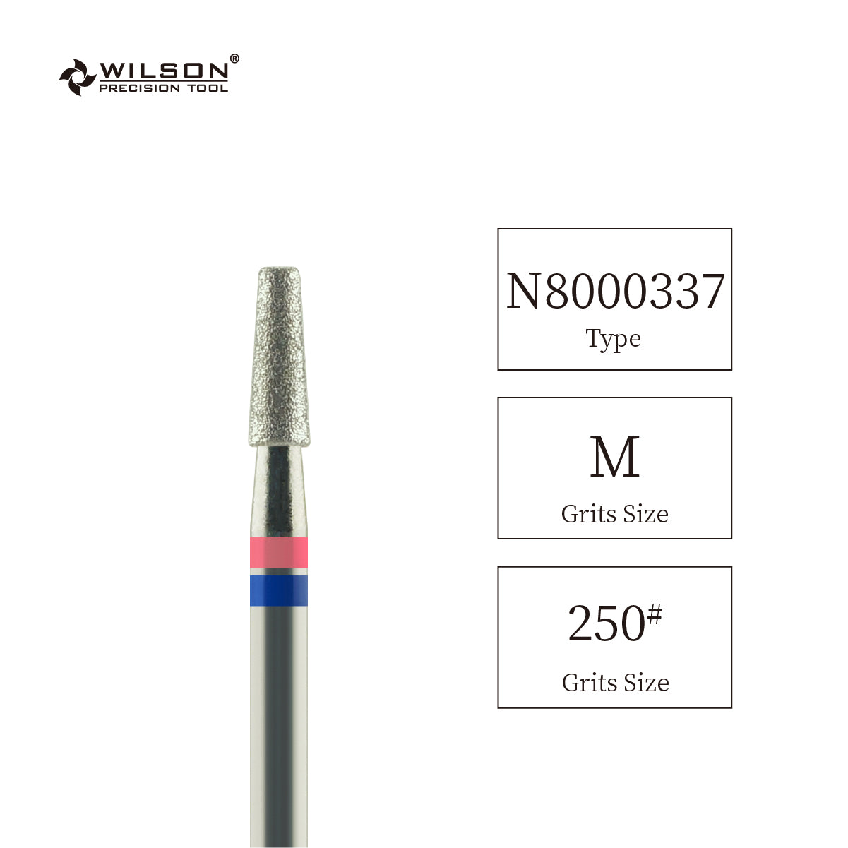 천연 다이아몬드 비트 - 직경 2.5 순 테이퍼 플랫  네일 드릴 비트